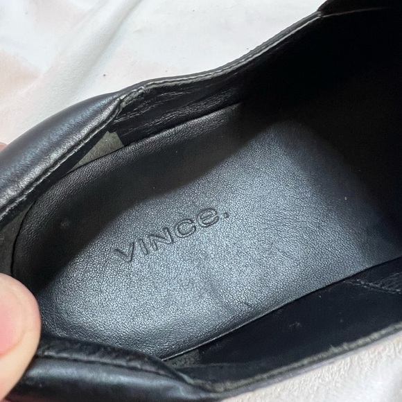 Vince Corbin Black Leather Slip On Sneakers Womens Size 8.5 M - Picture 8 of 10